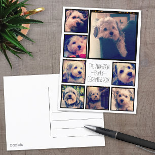 Postal Crea un collage de fotos personalizado con 8 fotos