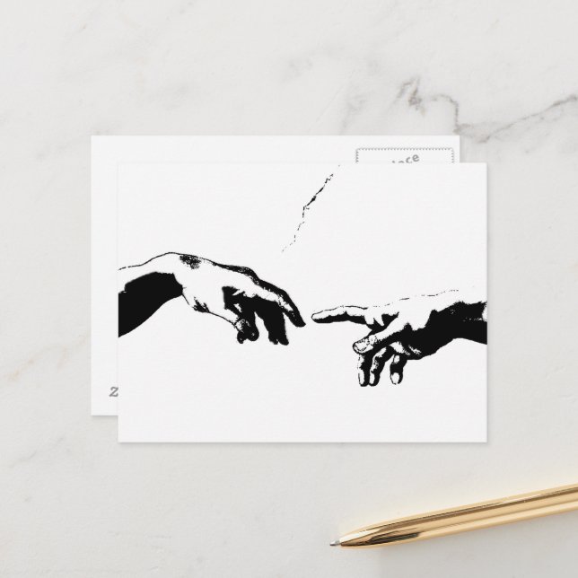 Postal Creación de Adán (Anverso/Reverso In Situ)