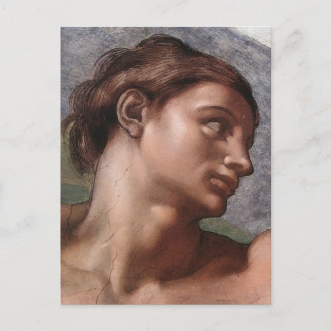 Postal Creación de Adán (detalle-Adán) (Anverso)