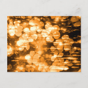 Postal Creación floral bonita brillante naranja alegre