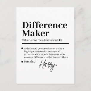 Postal Creador de Diferencias Personalizado, Regalo de Ag