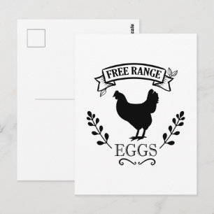 Postal Creadores de huevos de granja adorables