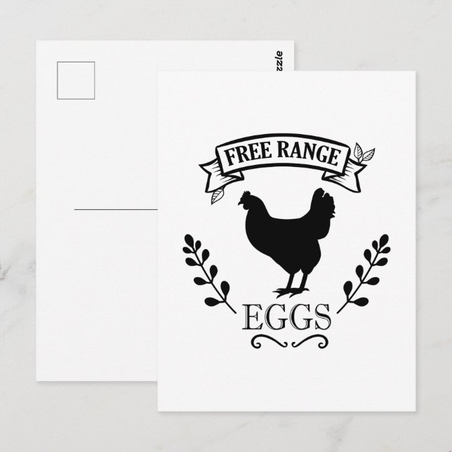 Postal Creadores de huevos de granja adorables (Anverso / Reverso)