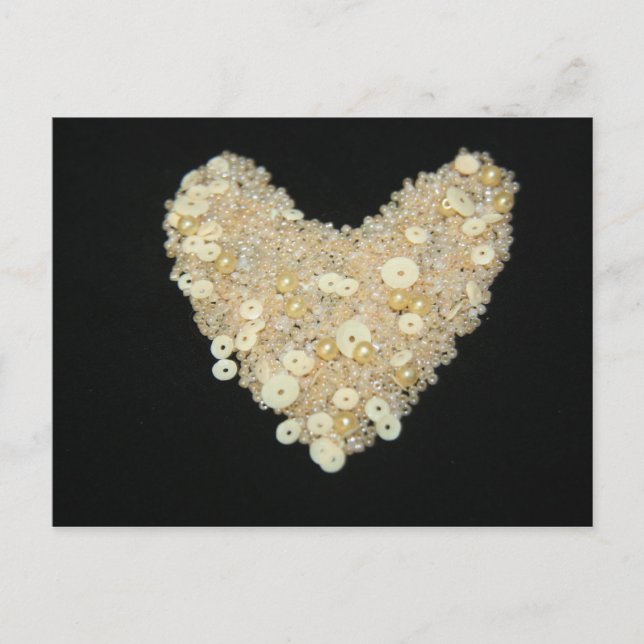 Postal Cream Heart Card (Anverso)