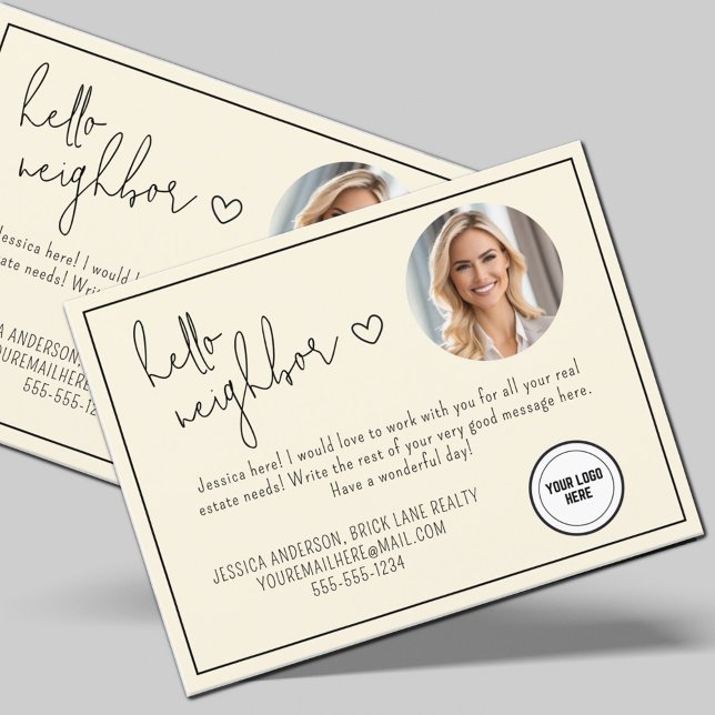 Postal Cream Professional Hello Neighbor Inmobiliaria (Subido por el creador)
