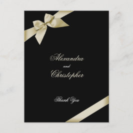 Postal Cream Ribbon Gracias