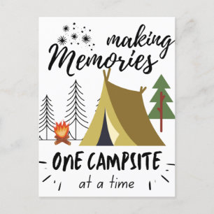 Postal Creando Recuerdos Un Campamento a la Vez Camping