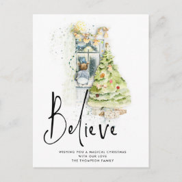 Postal Créanlo Guión Navidades de la ventana infantil Eve