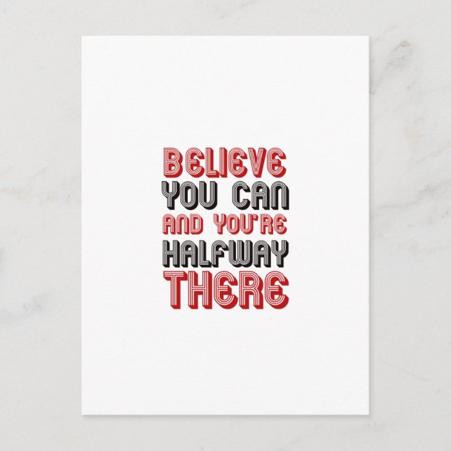 Postal créanme que pueden y están a medio camino (Anverso)