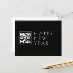 Postal Crear código QR al instante Feliz Año Nuevo con
