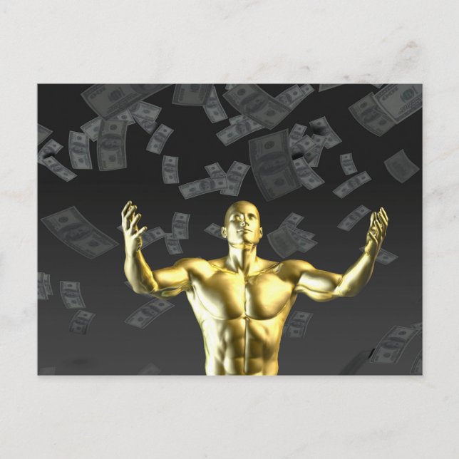 Postal Crear ganancias o ganancias de dinero fácilmente c (Anverso)