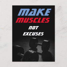 Postal Crear músculos Construcción de cuerpos Fitness Mot