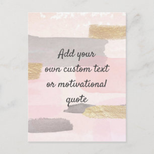 Postal Crear su propia cita Personalizado - Oro rosa