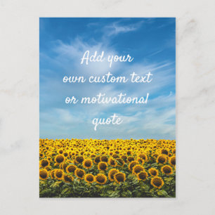 Postal Crear su propia cita Personalizado - Sunflowers