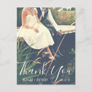Postal Crear su propia foto Boda Gracias Postcard