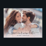 Postal Crear su propio 2 Boda de fotos cambio de fecha<br><div class="desc">Crear su propia tarjeta postal de 2 fotos Boda cambio de fecha</div>