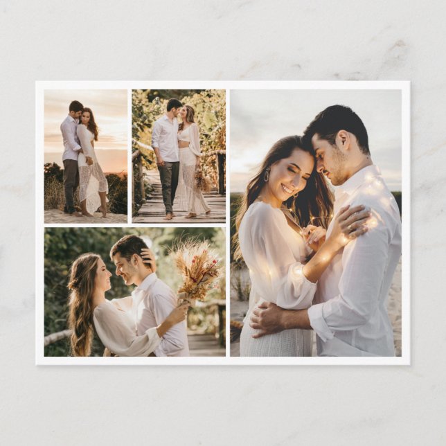 Postal Crear su propio Collage de fotos de 4 (Anverso)