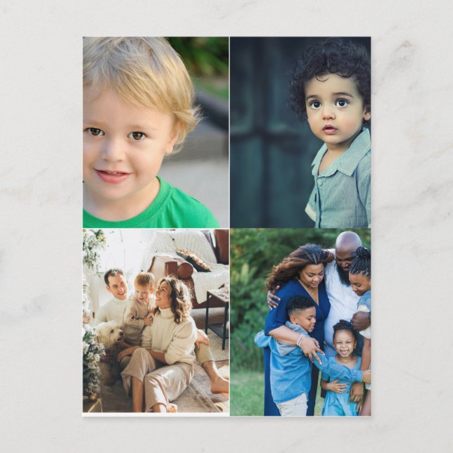 Postal Crear su propio Collage de fotos de 4 (Anverso)
