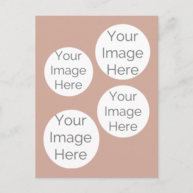 Postal crear su propio marco de plantilla de fotos marrón (Anverso)