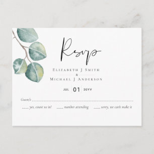 Postal Crear su propio Personalizado Eucalyptus Greenery