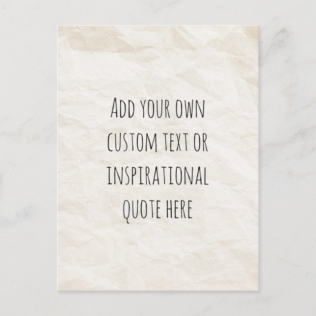 Postal Crear su propio presupuesto motivacional de papel  (Anverso)