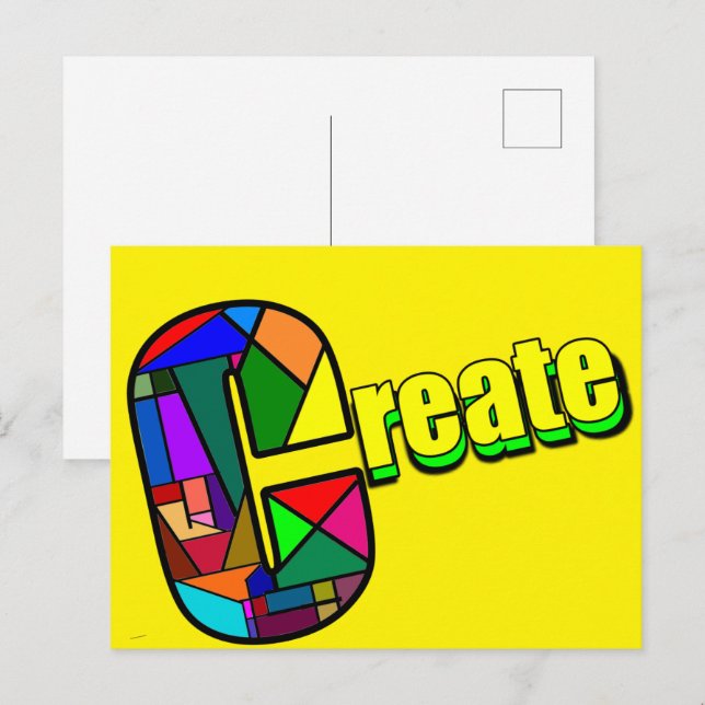 Postal Crear tan grande (Anverso / Reverso)