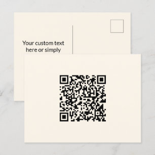Postal Crear un código QR al instante Blanco desactivad