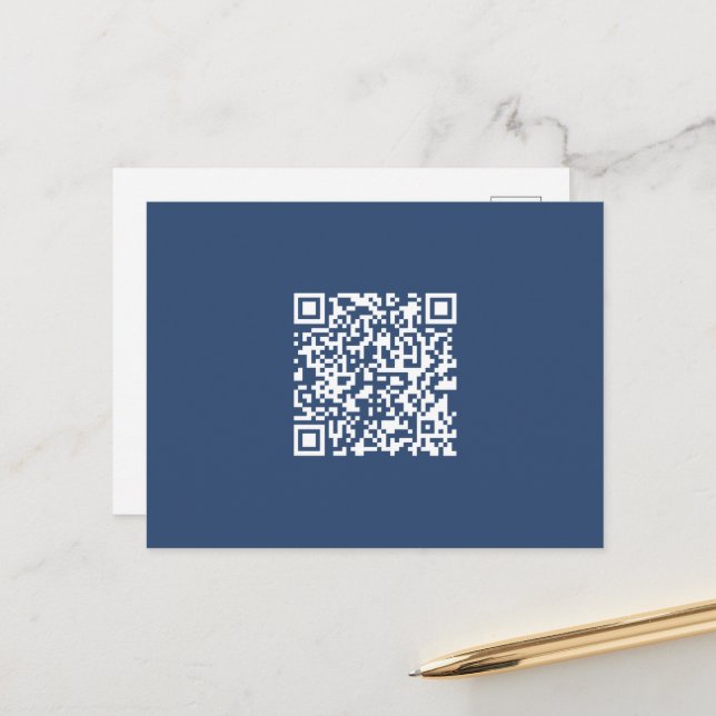 Postal Crear un código QR explorable | Azul de la armada  (Anverso/Reverso In Situ)