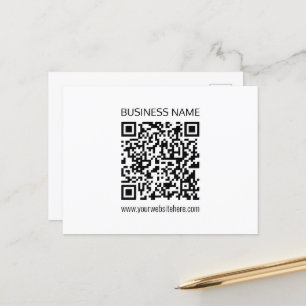 Postal Crear un código QR para empresas texto instantáneo