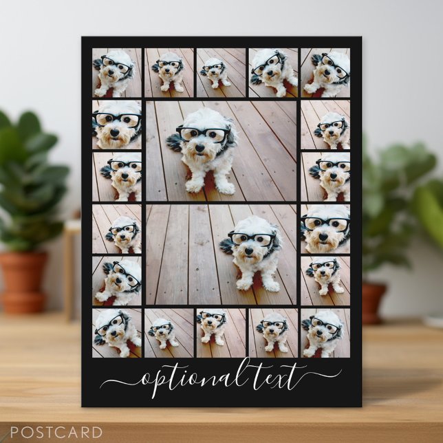 Postal Crear un Collage de fotos Personalizado - 20 fotos (Personalized Photo Postcard)