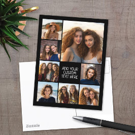 Postal Crear un Collage de fotos Personalizado con 8 foto