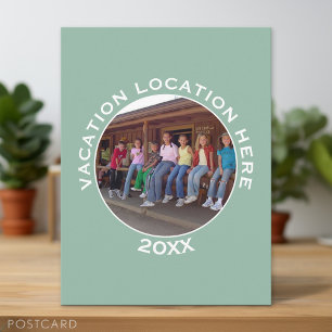 Postal Crear un recuerdo de vacaciones con foto y texto