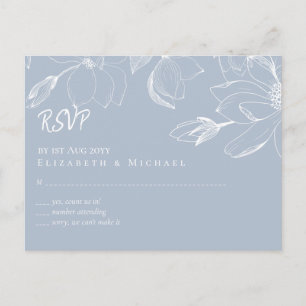 Postal Crear una magnolias azul turbia propia RSVP
