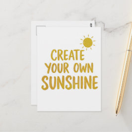 Postal Create your own sunshine quote on