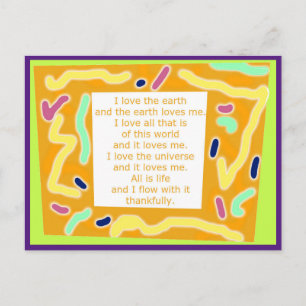 Postal creativa 8 - Arte de Word de flujo de vida