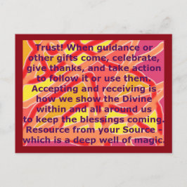 Postal Creativa Postcard 3 Trust Magic Well Source enmarc