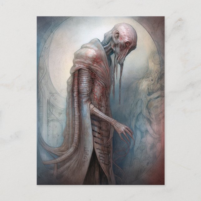 Postal Creatura alienígena Ciencia ficción (Anverso)