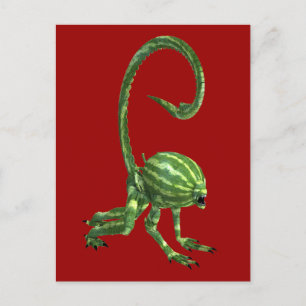 Postal Creatura de la cabeza de melón