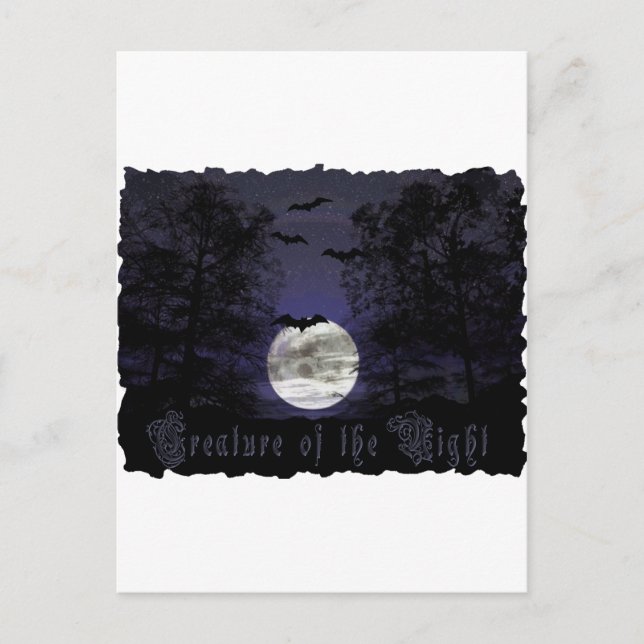 Postal Creatura de la noche más oscura (Anverso)