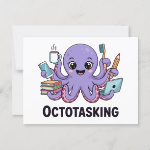 Postal Creatura de Octotasking en modo multitarea