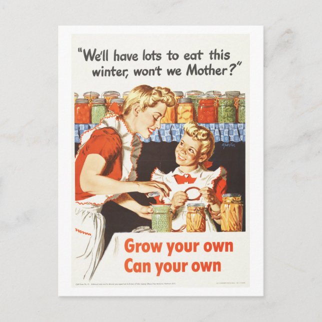 Postal "Crece el tuyo propio, puede el tuyo propio", époc (Anverso)