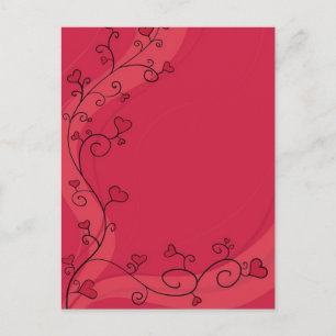 Postal Crecer corazones rojos