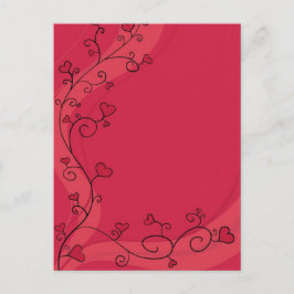 Postal Crecer corazones rojos