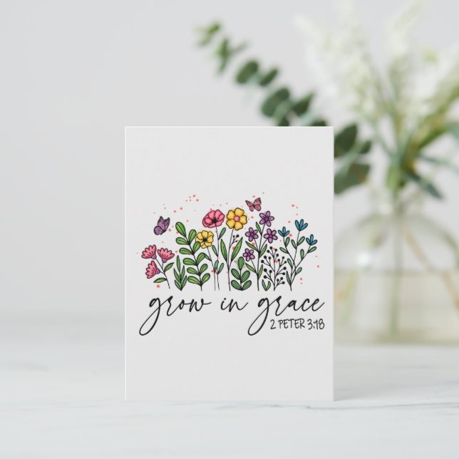 Postal Crecer en Grace (Anverso de pie)