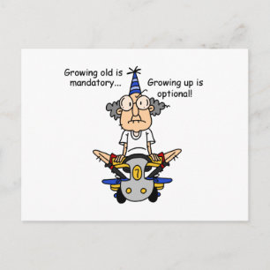 Postal Crecer es humor opcional