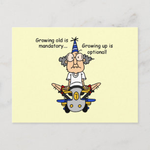 Postal Crecer es humor opcional