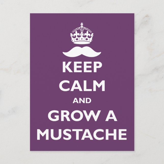 Postal Crecer un bigote (Anverso)