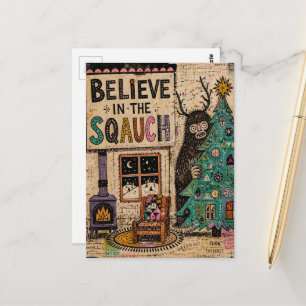 Postal Cree en la Colaboración de Navidad de Squatch