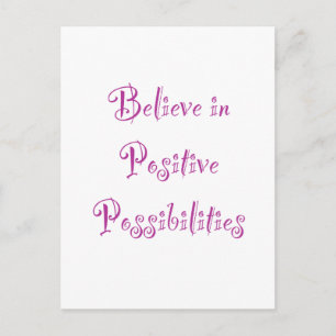 Postal Cree en posibilidades positivas