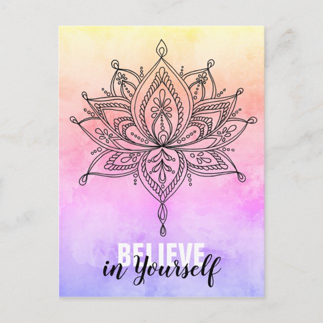 Postal Cree En Tu Propio Lotus Mandala (Anverso)